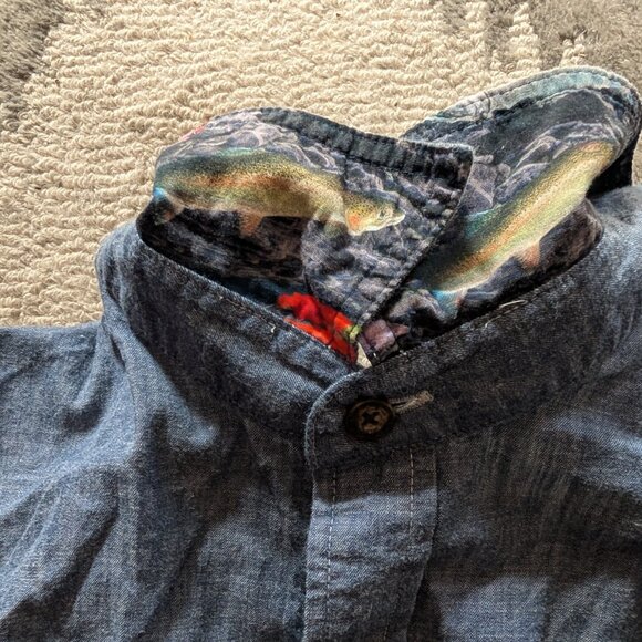 Pladra Men's Cascade Shirt - Indigo Blue Chambray - 3XL - Picture 4 of 6